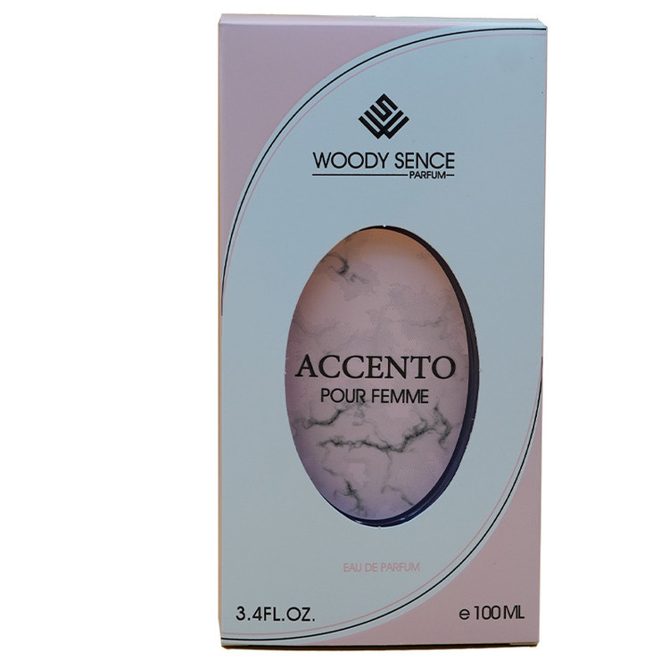 ادوپرفیوم زنانه وودی سنس مدل اکسنتو ACCENTO با رایحه خنک حجم 100 میلیلیتر