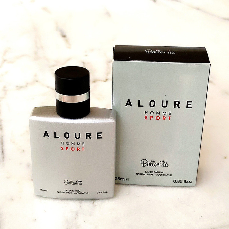 عطر جیبی مردانه بالرینا مدل الور اسپرت ALOURE SPORT حجم 25 میلی لیتر