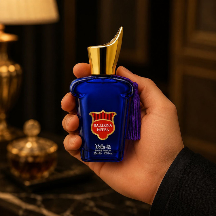 عطر جیبی مردانه بالرینا مدل مفیستا Mefisa حجم 25 میلیلیتر
