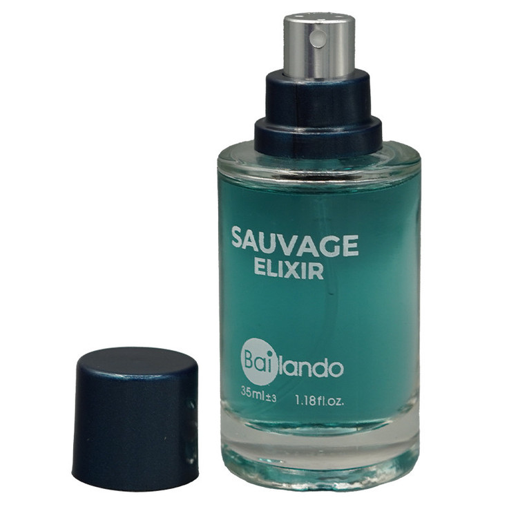 عطر جیبی مردانه بایلندو مدل SAUVAGE ELIXIR با رایحه تلخ حجم 35 میلیلیتر