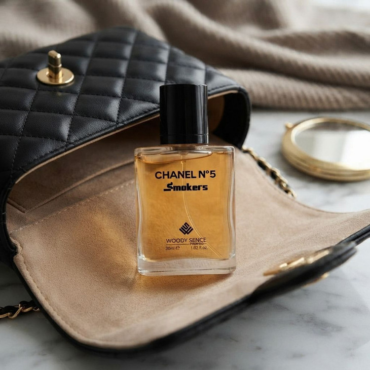 عطر جیبی زنانه وودی سنس مدل Chanel N5 Smokers با رایحه شیرین و گلی حجم 30 میلیلیتر