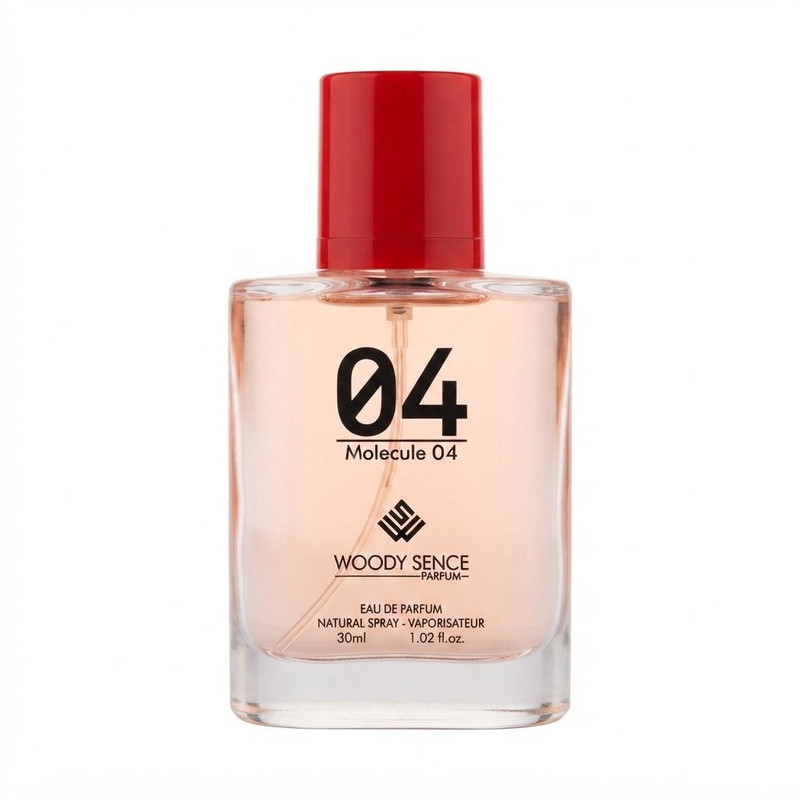 عطر جیبی وودی سنس مدل Molecule 04 با رایحه گرم حجم 30 میلی‌لیتر