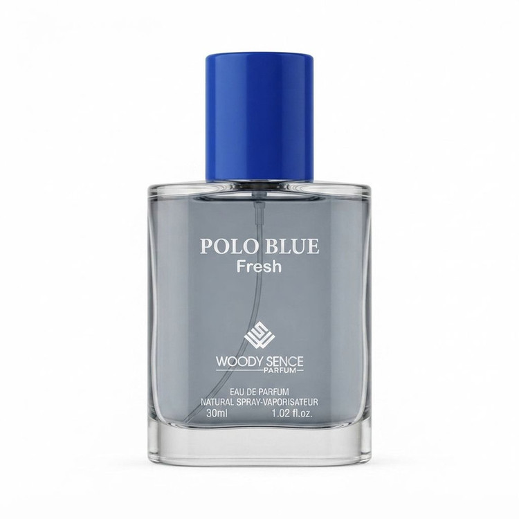 عطر جیبی مردانه وودی سنس مدل Polo Blue Fresh با رایحه تند و معطر حجم 30 میلیلیتر