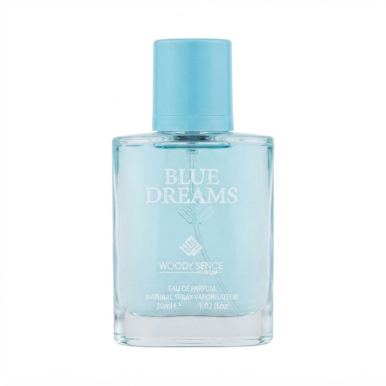 عطر جیبی مردانه وودی سنس مدل Blue Dreams با رایحه خنک و طبیعت حجم 30 میلیلیتر