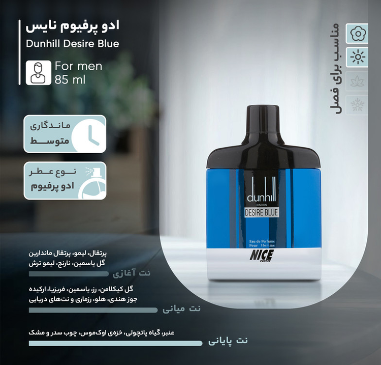 ادو پرفیوم مردانه نایس پاپت مدل Dunhill حجم 85 میلی لیتر